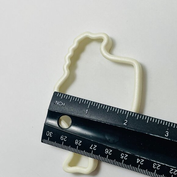 Santa Claus with Sack Holiday Cookie Cutter Craft White Vintage - Picture 4 of 4